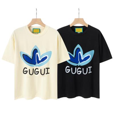 China New High Quality Fashionable Women's Cotton T-shirt Vintage G Letter Famous Brand Designer Washed Short Sleeve Summer T-shirts Breathable for sale