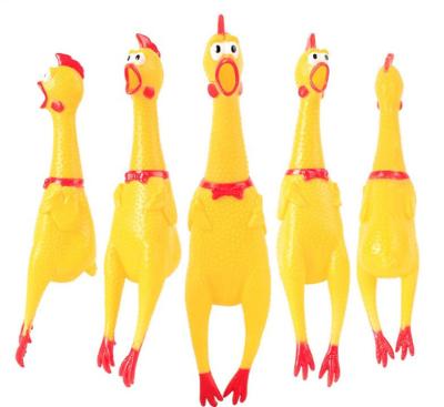 China Hot Selling Dog Toy Chicken Toy Pet Training Stocked Rubber Squeals Interactive Toy for sale