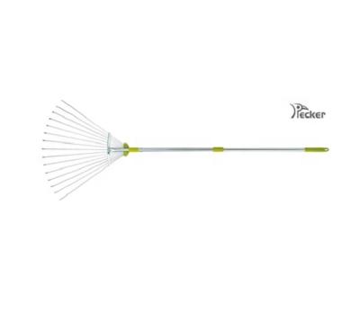 China Garden Rake (PC-1048E) 15 Flat Telescopic Adjustable Lawn Garden Tine Rake for sale