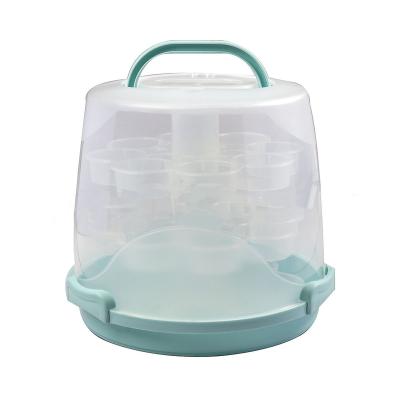 China Disposable Three Tier Plastic Cake Carrier Custom Cupcake Boxes Wholesale Plastic Cake Dome Cover for sale