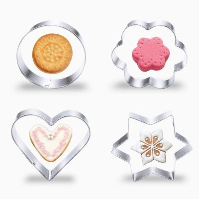 China Disposable Baking Stainless Metal Mold Round Cookie Cutters Cookie Cutters Heart Cookie Cutter for sale