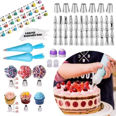 China 460 PCS Disposable Baking Set with Cake Pans Set Cake Baking Supplies for Beginners for sale