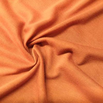 China Anti Pill Wholesale 26S Polyester Spun Plain Jersey Knit Fabric For Garment for sale