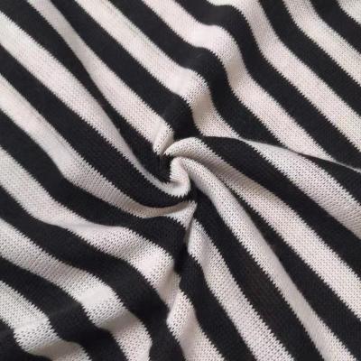 China Wholesale Flame Retardant Polyester Spandex Stripe Hacci Knit Fabric For Garment for sale