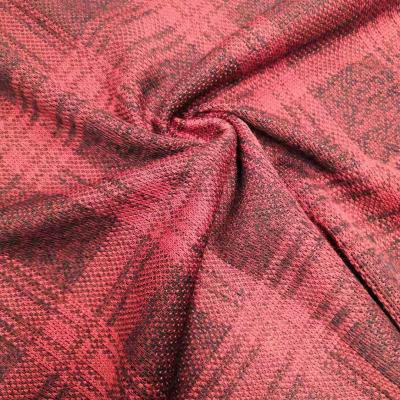 China Hot Sale 230GSM China Stretch Polyester Rayon Spandex Jacquard Knit Fabric For Garment for sale