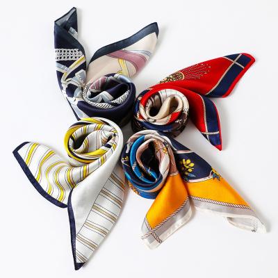 China Comfortable the latest design brand popular custom well-known brand scarf silk scarf for sale