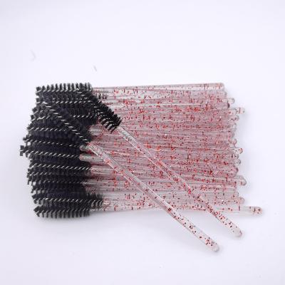 China 50pcs/bag Eyelash Extension Disposable Lip Brushes Crystal Multicolor Eyelash Brushes Lipstick Applicator Lip Gloss Wands for sale