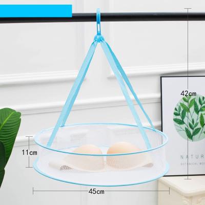 China Mesh Hanging Cloth Drying Basket Quick Dry Folding with Storage Layer for Home Wash Bathroom Dorm Travel Gym Dry Basket for sale