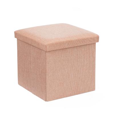 China Yiwu Roda Collapsible Storage Ottoman Stools Footstool Folding Stool For Living Room Bedroom Room Small Bench Foot Stools Rectangle Cube for sale