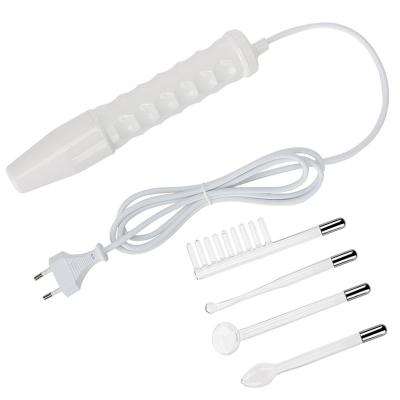 China Portable Plug Portable 4 in 1 High Frequency Facial Wrinkle Remover Machine Electrotherapy Wand Glass Tube Skin Tightening for Home Use for sale