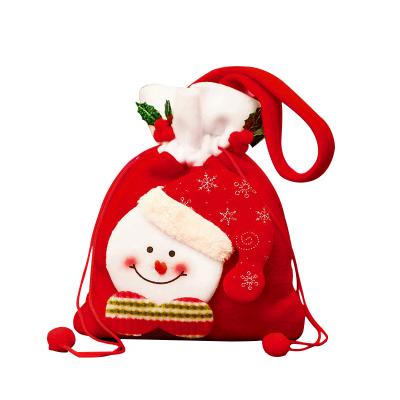 China Wholesale Warm Eco-friendly Santa Sack Natural Cotton Canvas Santa Sack Christmas Gift Bag With Drawstring for sale