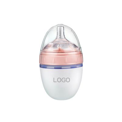 China BPA Free Soft Silicone Baby Feeding Bottle Baby Milk Bottle With Nipple Silicone Baby Drinking Bottle for sale