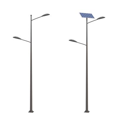 China Outdoor Conical Street Football Field Quality Assurance Double-arm Solar Light Pole Light Pole for sale