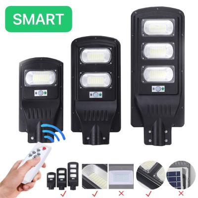 China Parking Lot Garden Powered Lamp With Motion Sensor 6500k Outdoor Solar Street Light for sale