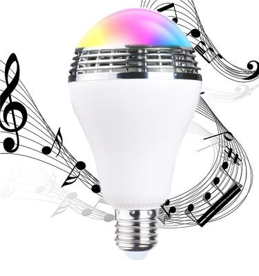 China Desktop Radio E27 Smart LED Bulb Speaker Lamp Lighting with RGB Color Changing Music Player Smartphone App Control for sale