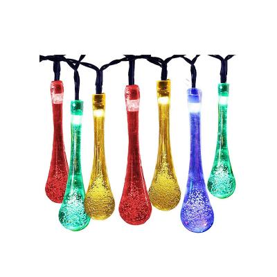 China Home Decoration 6ft Colorful Led Solar Raindrop Raindrop 20led String Light for sale