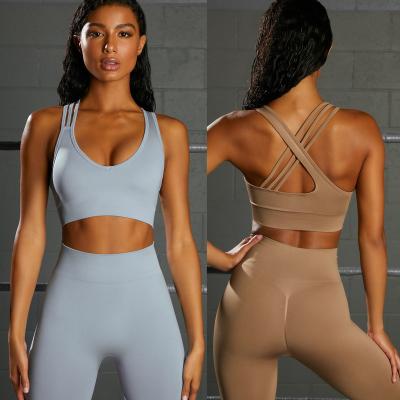 China Custom Color Fitness Breathable Seamless Sports Fitness Yoga Wear 2pcs Workout Women Gym Seamless Sets for sale