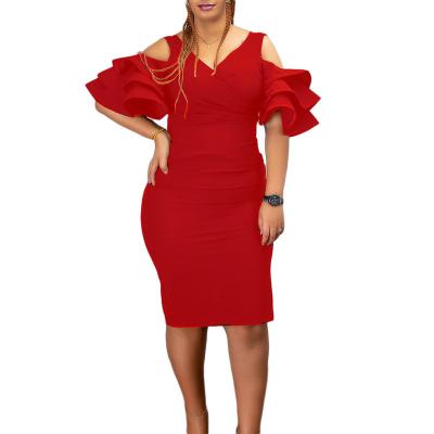 China OEM/Odm Anti-Static Summer Autumn Anti-Static Sexy Dresses Vestidos Rojo Corto Elastic Slip Knitted Cotton for Fashionable Women for sale