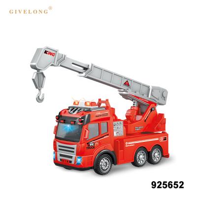 China Promotional Fire Truck Toy Eco - Friendly Material Battery Operated Car With Light Music for sale