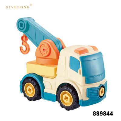 China Eco-friendly DIY Material Building Vehicle Assembly Car Toys With Screwdriver for sale