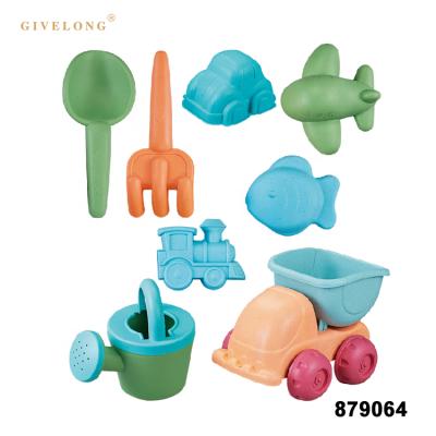 China Summer Environmental Friendly Plastic Play Truck Mold Wheat Straw Beach Toys For Boy for sale