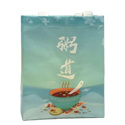 China Folding Customized Packaging Shopping Bag Reusable Non Woven Fabric Tote Bag For Food for sale