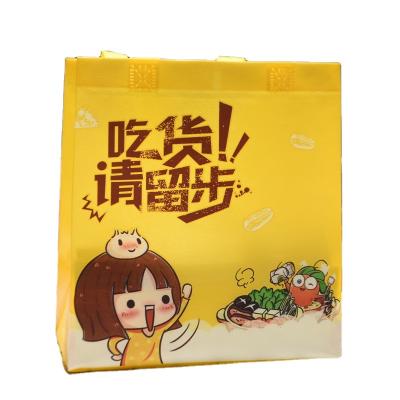 China Hot Selling Collapsible Folding Shopping Bag Fabric Non Woven Tote Tote Bag For Food for sale