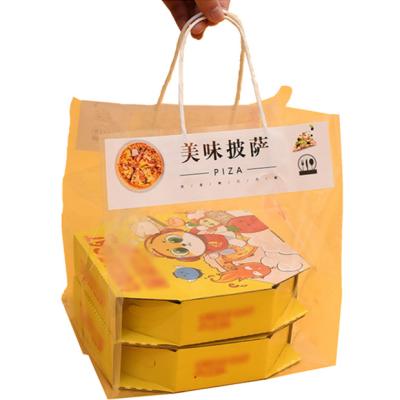 China Custom Packing Safety Bag Custom Handles Clear Plastic Pe Plastic Bags For Restaurant for sale