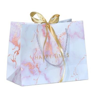 China Recyclable Wholesale Reusable Foldable Recycled Marble Sliver Grocery Gift Clothing Paper Shopping Bags for sale