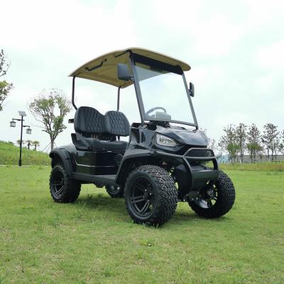 China Customized 2 seater electric four wheel electric golf cart hunter offroad cart with brush guard 65 in (165 cm) for sale