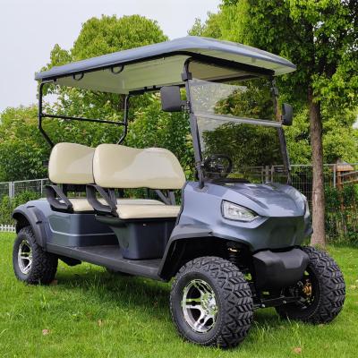 China Supply Customize Color WINTAO Jiangsu 2+2 Seater Electric Golf Cart Chaser Cart With 23X10.5 -10 Lithium Battery Tubeless for sale