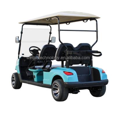 China Wintao 2023 New Model 6 Seater Golf Cart With Large Storage Compartments 12x7 Aluminum Rim & Tire 23.5*10.5-12 for sale