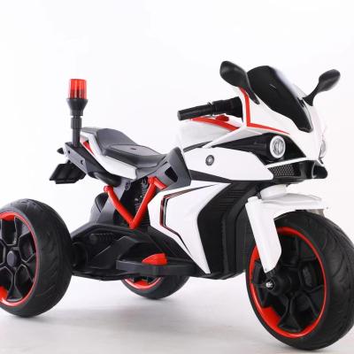 China Ride On Popular Toy 2023 Children's Electric Motorcycle Model Tricycles With Police Lights Boys 12v Electric Motorcycle for sale