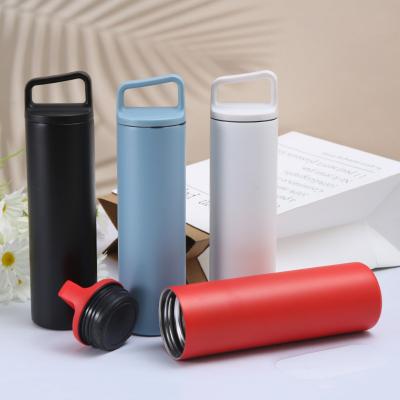 China Sustainable Supplier Wholesale Custom Logo16oz 20oz Sport Outdoor Insulated Vacuum Stainless Steel Thermos Water Bottle With Handle Lid for sale