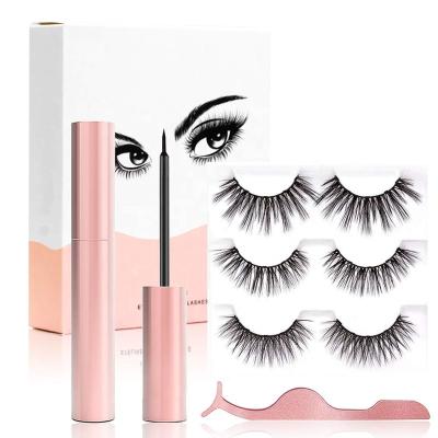 China Natural Magnetic Eyelashes With Eyeliner Supply Label Packaging Custom Eyelashes Packaging False Eyelashes Wholesale for sale