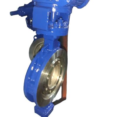 China General type carbon steel butterfly valve wafer triple stainless steel eccentric type with pneumatic actuator mariposa valvulas for sale