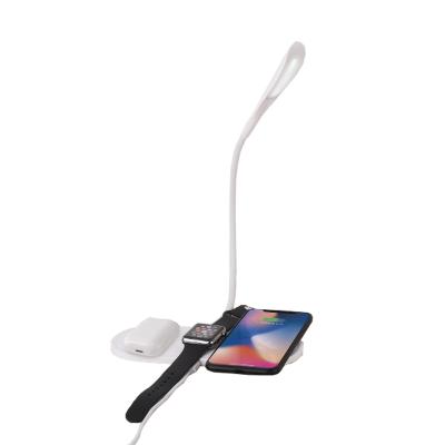 China Popular design wireless lamp charger Qi 3coil phone wireless charger 3 in 1 LED charger wireless charger for sale