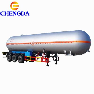 China Brand New Truck Trailer 3 Axles 25 Metric Ton Lpg Gas Tank Truck Trailer for sale