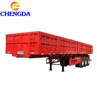 China Truck Trailer 3 Axles 30CBM 35CBM 40CBM 50CBM End Dumper Side Dump Semi Trailer for sale