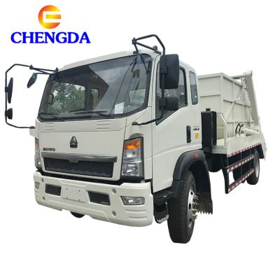 China SINOTRUK HOWO 4 Tons Rear Loader Small Dump Garbage Truck With Waste Bin For Sale 6 - 8L for sale