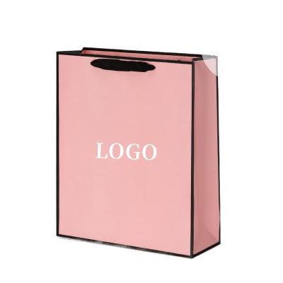 China Manufacturer Recyclable Wholesale Custom Printed Logo Recyclable Paper Bag With Handles Bolsa De Papel Logo Bags for sale