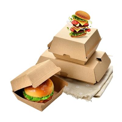 China Custom Logo Hamburger Fries Paper Burger OEM Fast Food Box Pack Eco Friendly Wholesale Custom Packing Boxes for sale