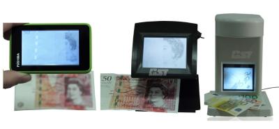 China Clear Visual Counterfeit Bill Detector / Cash Testing Machine With UV Detection for sale