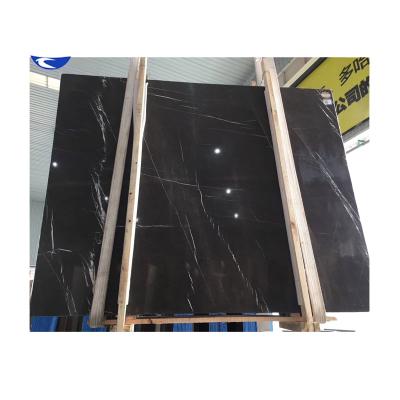 China Contemporary Popular Black And White Marble Slab Stone Black Marble Coffee Table for sale