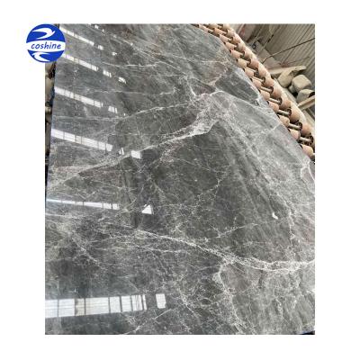 China Contemporary Spider Gray Marble Natural Chinese Gray Marble Slab Polished Big Slab for sale