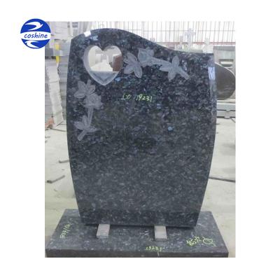 China Poland Modern Granite Cemetery Chinese Tombstones Headstones Simple Design for sale