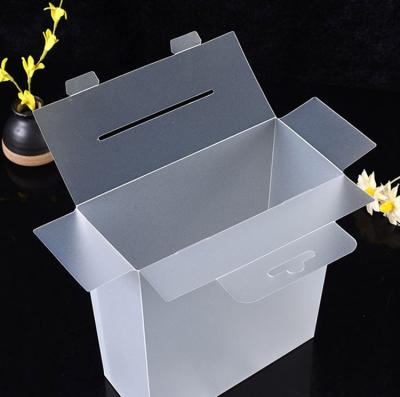 China Recyclable Frosted Translucent Transparent PVC Packing Box Gift Display Packaging Plastic Square Box for sale