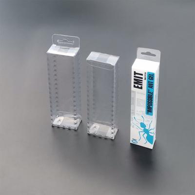 China Recyclable Custom High Quality Printed Silver Crown Pet PVC Plastic Box With Hook for sale