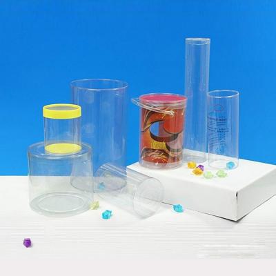 China Clear Plastic PVC Transparent PET Cylinder Recyclable Customized Packag Tube Packaging Boxes for sale