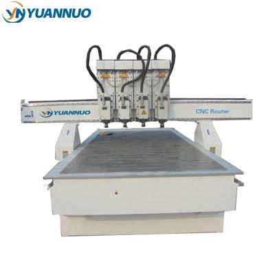 China YN1525 2d / 3d Hotels CNC Router Machine With Four Multi Heads for sale